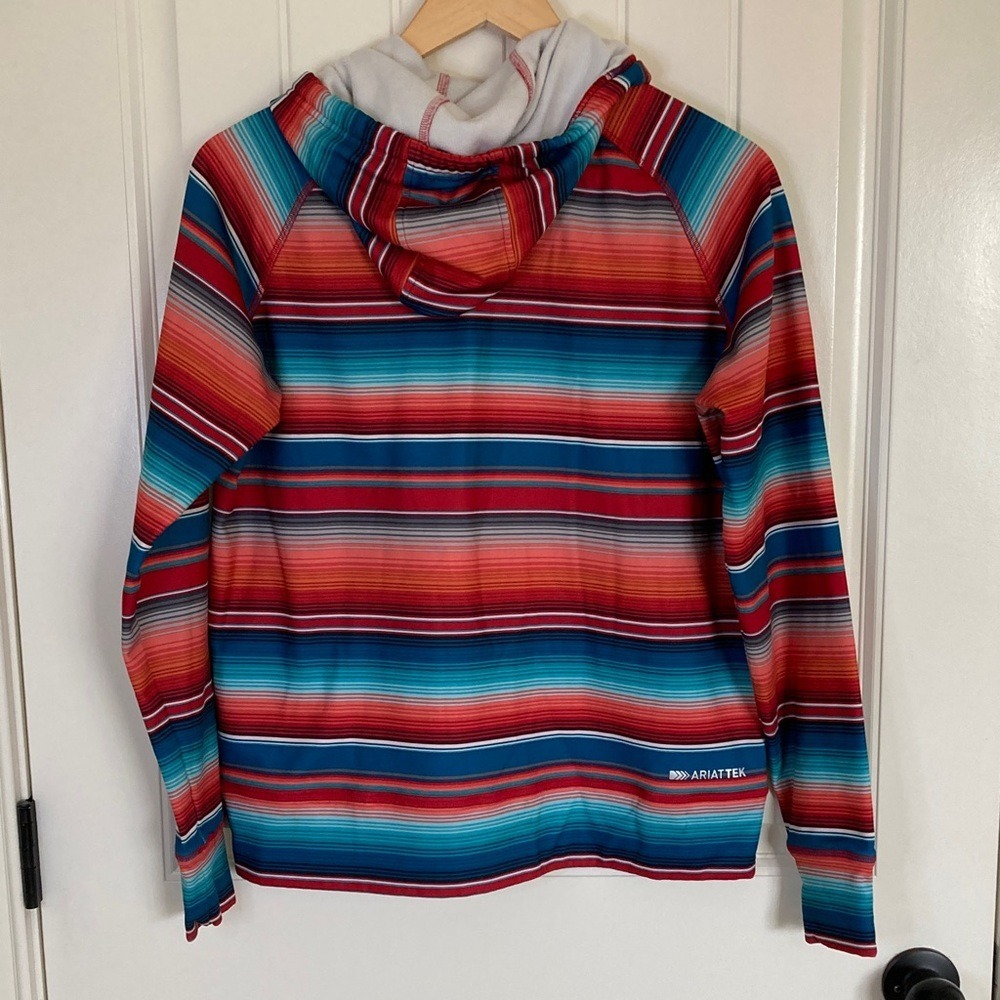AriatTEK Mens Cold Series Striped Hoodie Size Small Vibrant Colors Performance - Picture 10 of 12